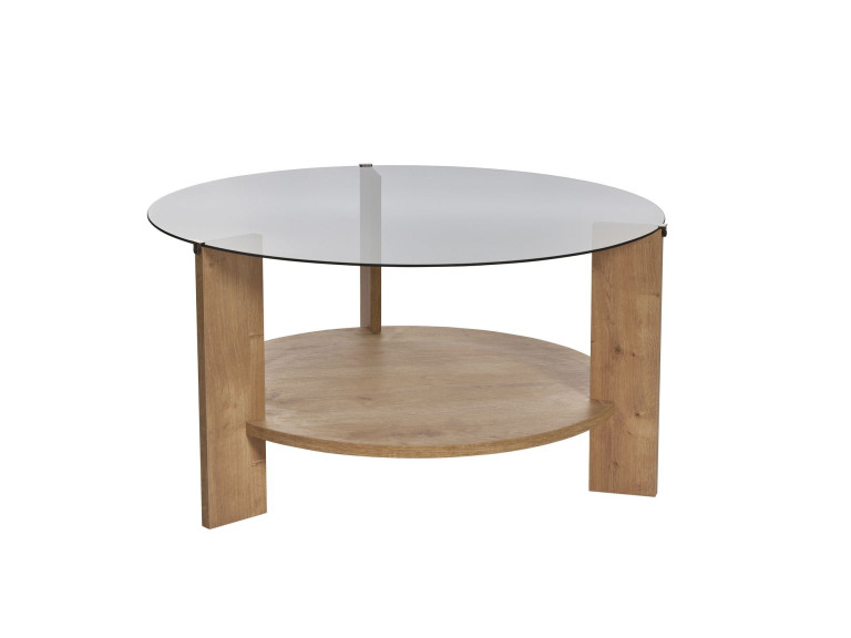Couchtisch „Clara“ aus Holz – 75 x 75 x 40 cm – Saphir-Eiche