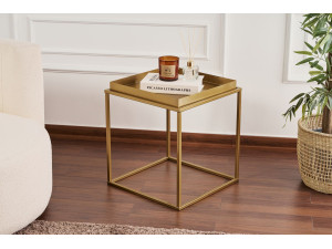 Metall-Couchtisch "Koala" 45 x 45 x 52 cm - Gold 2