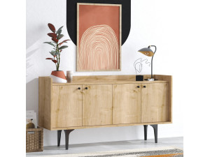 Anrichte aus Holz "Navi" - 150 x 40 x 80 cm - Beige 2