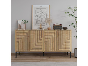 Holzanrichte "Evolet" - 150 x 36 x 75 cm - Beige 2