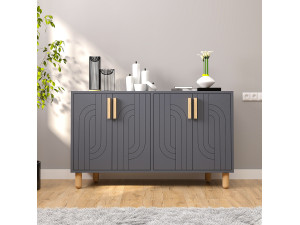 Holzbuffet "Rodney" - 120 x 30 x 74 cm - Anthrazitgrau 2