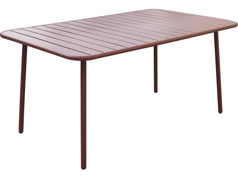 Gartentisch aus Metall „Bilbao“ – 150 x 90 x 71 cm – Terrakotta