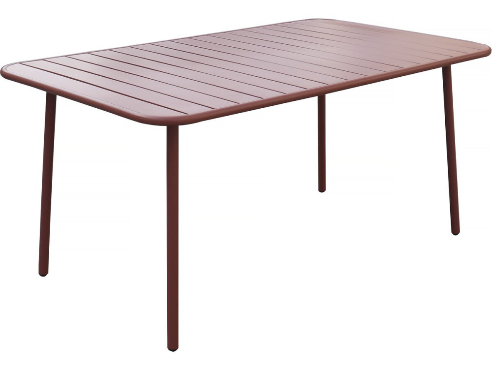 Gartentisch aus Metall „Bilbao“ – 150 x 90 x 71 cm – Terrakotta