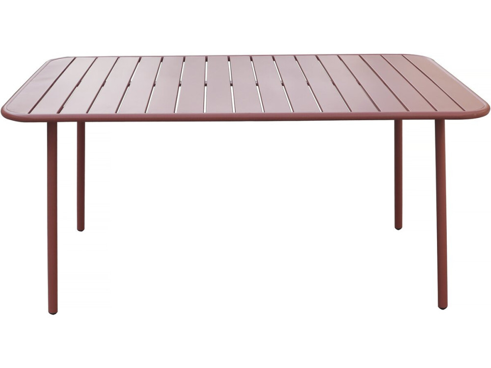Gartentisch aus Metall „Bilbao“ – 150 x 90 x 71 cm – Terrakotta
