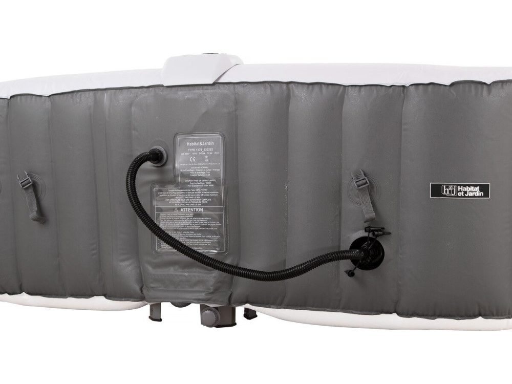 Aufblasbarer Whirlpool "RIVIERA" aus PVC - 6 Personen - Grau / Weiß