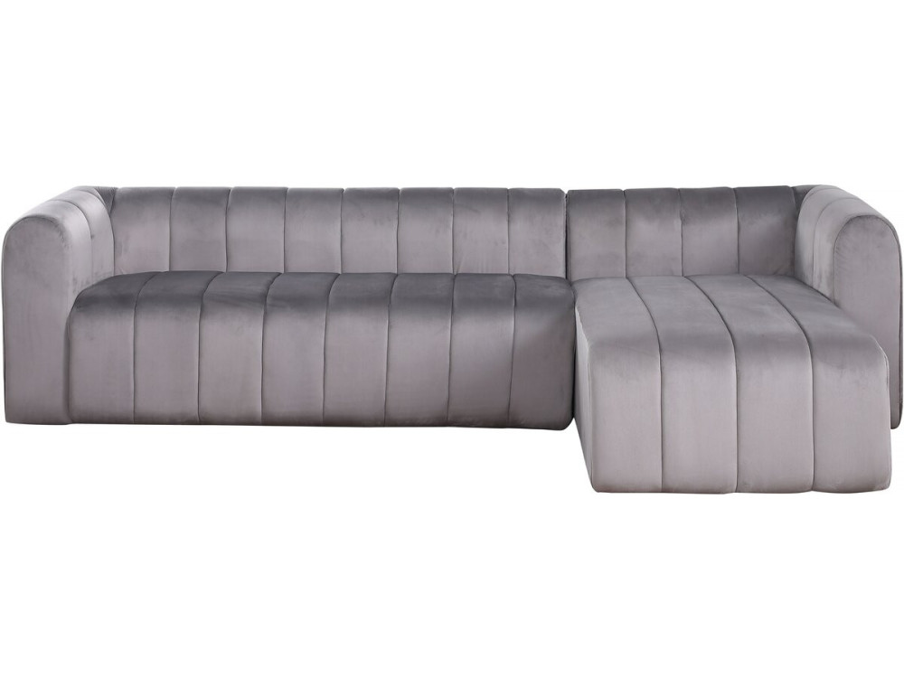 Ecksofa aus Samt "Victor Hugo" - 3-Sitzer - Grau