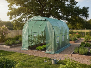Plane für Garten-Tunnelgewächshaus „Lys“ – 6 M² - 130 g – Grün 2