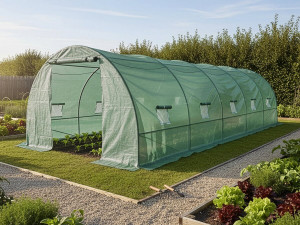 Tunnelgewächshaus für den Garten „Lys“ – 8 x 3 M - 24 M² - 140 g – Grün 2