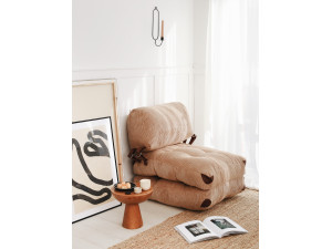 Stoffsessel mit Bettfunktion "Fold" - 80 x 60 x 70 cm - Braun 2