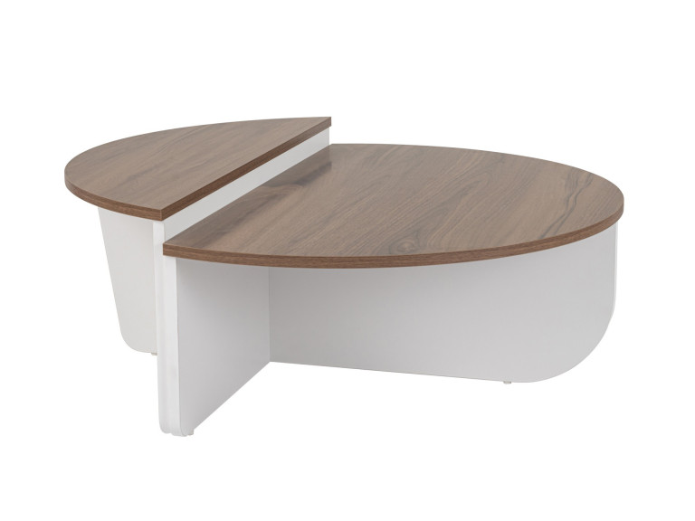 Holz Couchtisch "Orion" 90 x 60 x 30 cm - Nussbaum