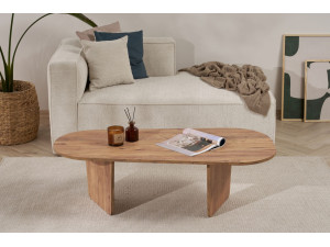 Couchtisch „Ovalis“ aus Holz – 130 x 65 x 40 cm – Atlantische Kiefer 2