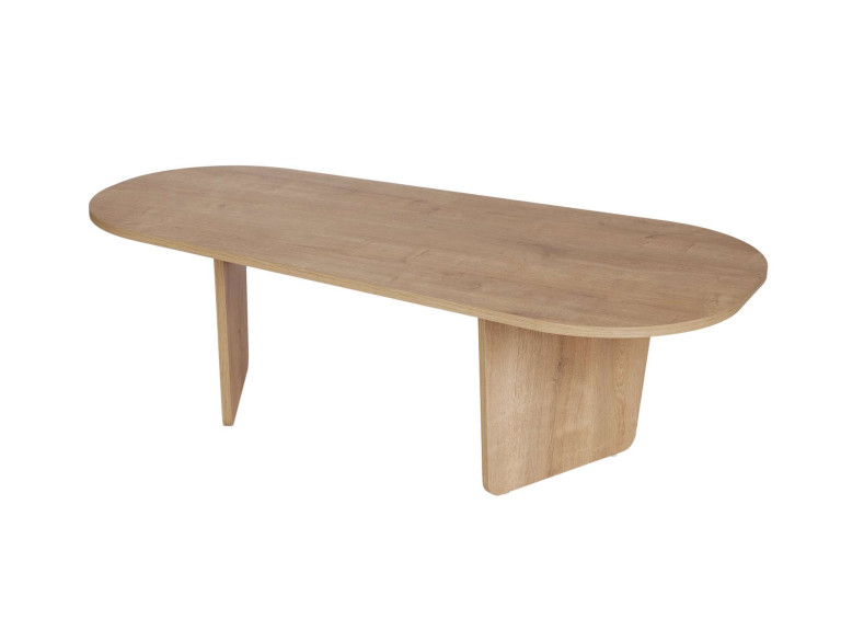 Couchtisch „Ovalis“ aus Holz – 130 x 65 x 40 cm – Eiche