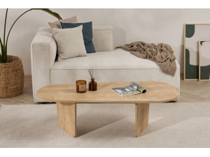 Couchtisch „Ovalis“ aus Holz – 130 x 65 x 40 cm – Eiche 2