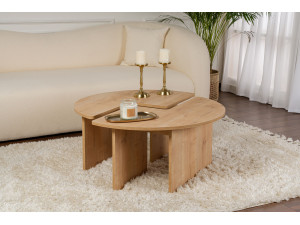 Couchtisch aus Holz "Moira" 90 x 90 x 41 cm - Eiche 2