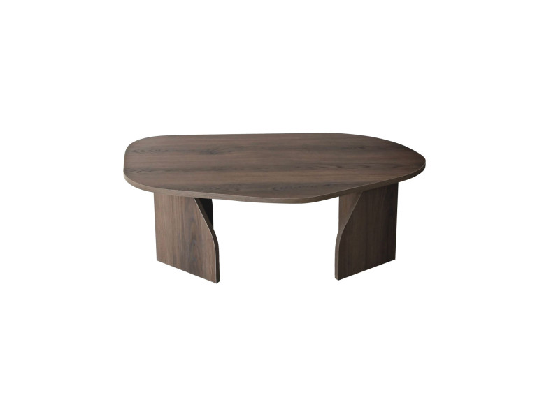 Holz Couchtisch "Rock" 100 x 60 x 35 cm - Nussbaum
