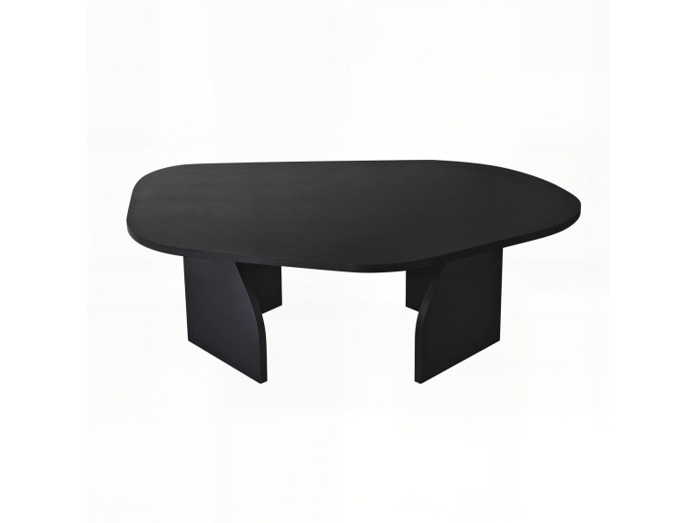 Couchtisch aus Holz "Rock" 100 x 60 x 35 cm - Schwarz