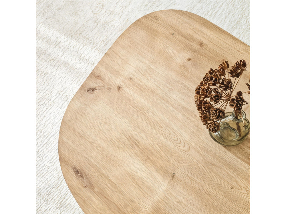 Holz Couchtisch "Rock" 100 x 60 x 35 cm - Saphir Eiche