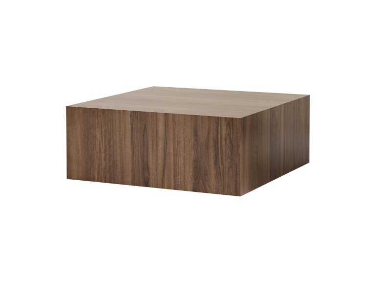 MDF Couchtisch "Prizma" - 90 x 90 x 35 cm - Nussbaum