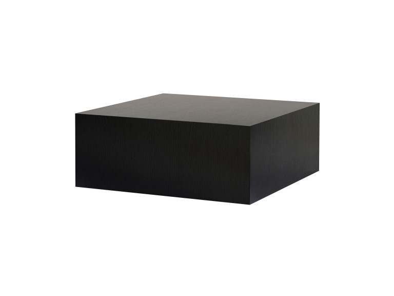 MDF Couchtisch "Prizma" - 90 x 90 x 35 cm - Schwarzes Holz