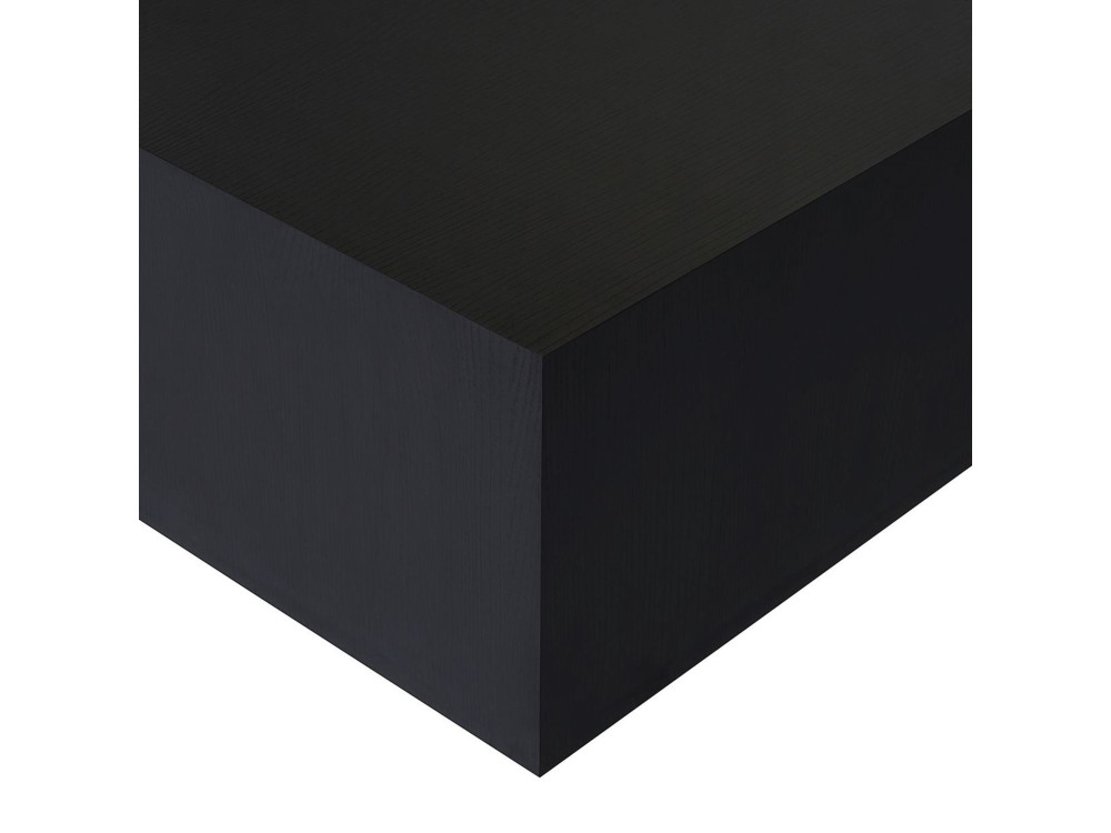 MDF Couchtisch "Prizma" - 90 x 90 x 35 cm - Schwarzes Holz