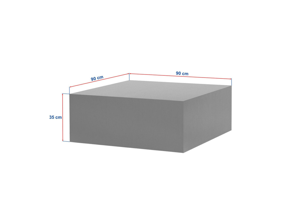 MDF Couchtisch "Prizma" - 90 x 90 x 35 cm - Schwarzes Holz
