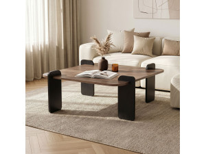 Couchtisch aus Holz "Marais" - 90 x 90 x 35 cm - Braun 2