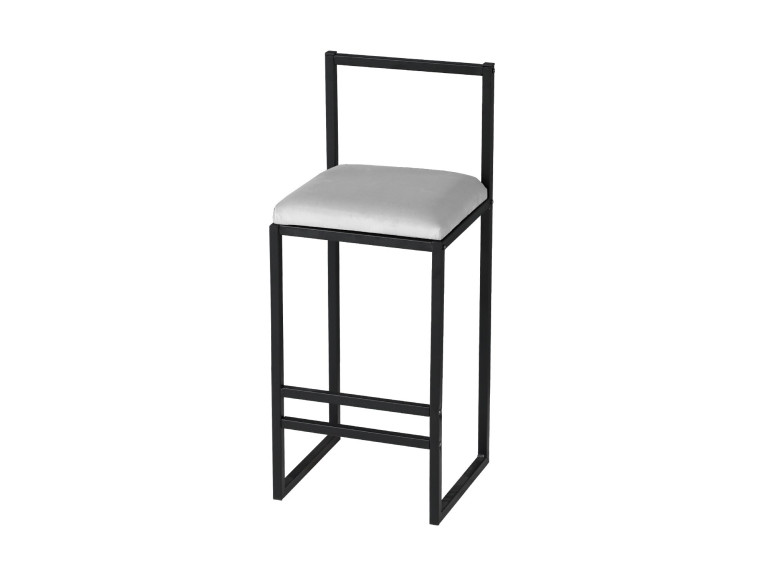 Metall-Barhocker "Nordic" 35 x 35 x 84 cm - Creme