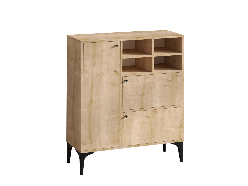Holzanrichte "Ewa" - 100 x 35 x 125 cm - Eiche Saphir
