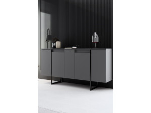Holzanrichte "Luxe" - 160 x 35 x 80 cm - Anthrazitgrau 2