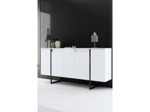 Holzanrichte "Luxe" - 160 x 35 x 80 cm - Weiß 2