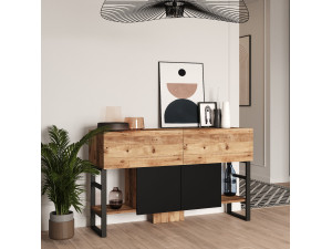 Holzbuffet "Mel" - 140 x 43 x 84 cm - Beige 2