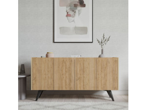 Anrichte aus Holz "Peking" - 150 x 40 x 76 cm - Braun 2