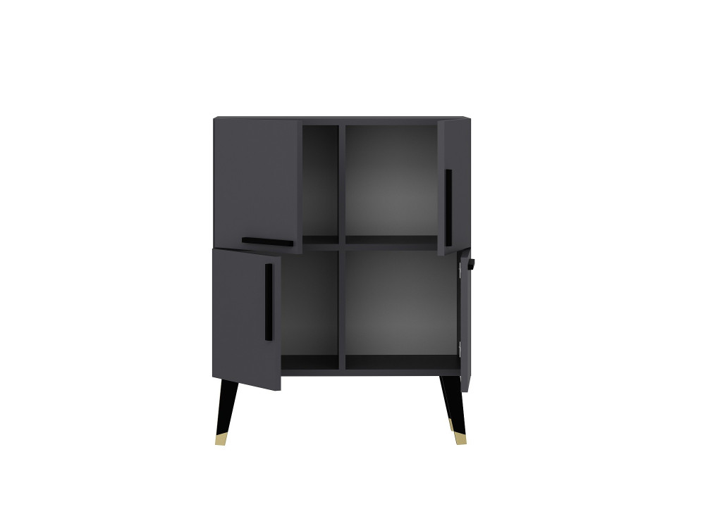 Holzanrichte "Makro" - 70 x 35 x 90 cm - Anthrazitgrau
