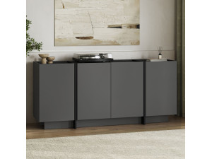 Holzbuffet "Dorma" - 180 x 45 x 80 cm - Anthrazit / Schwarz 2