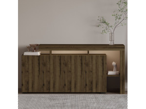 Holzanrichte "Beliz" - 170 x 35 x 80 cm - Nussbaum Antik 2