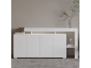 Holzbuffet "Beliz" - 170 x 35 x 80 cm - Weiß 2