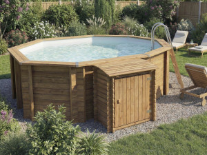 Filterbox aus behandeltem Holz für den Pool "Keny" - 120 x 95 x 126 cm 2