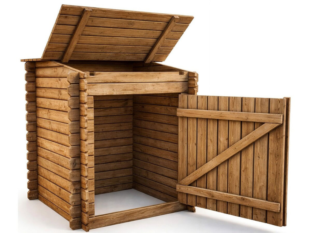 Filterbox aus behandeltem Holz für den Pool "Keny" - 120 x 95 x 126 cm