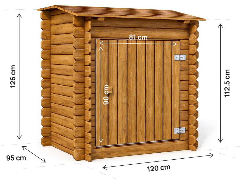 Filterbox aus behandeltem Holz für den Pool "Keny" - 120 x 95 x 126 cm