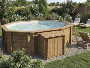 Filterbox aus behandeltem Holz für den Pool "Keny" - 120 x 95 x 113 cm -. 2