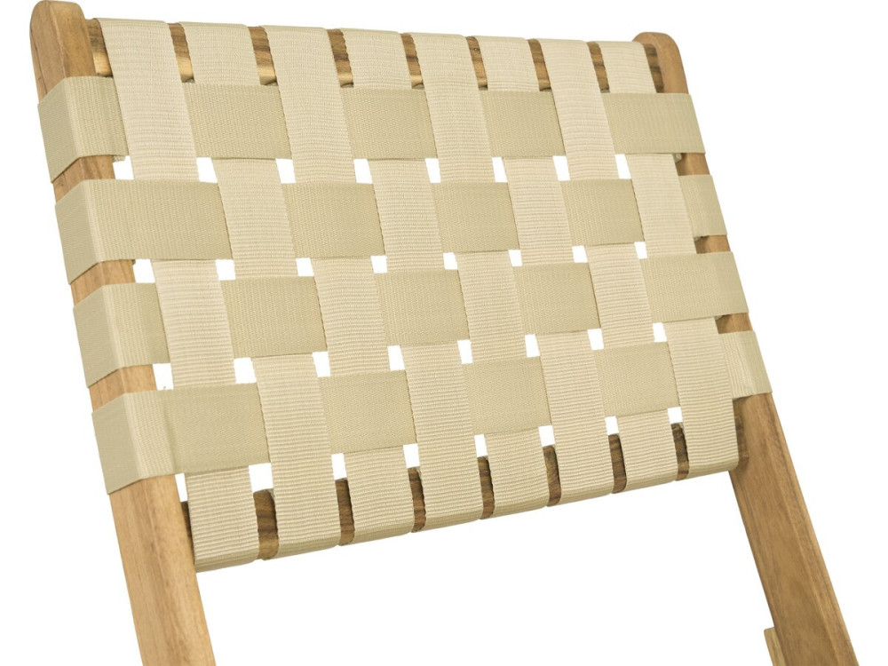 Satz von 2 Gartenstühlen aus Holz "Hanoi" - Beige