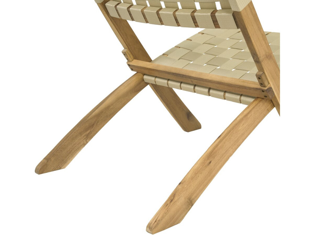 Satz von 2 Gartenstühlen aus Holz "Hanoi" - Beige