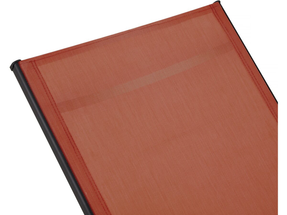 2er-Set Sonnenliegen aus Metall mit Armlehnen "Farniente"- Terracotta