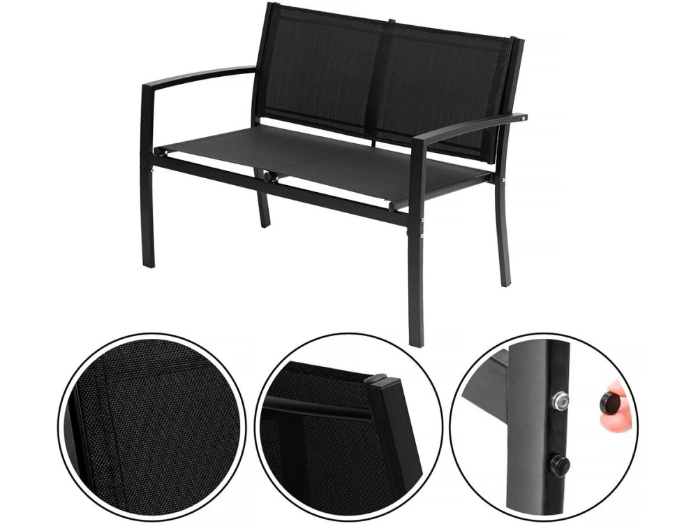 Gartenlounge "Lino" - 4 Personen  - Schwarz