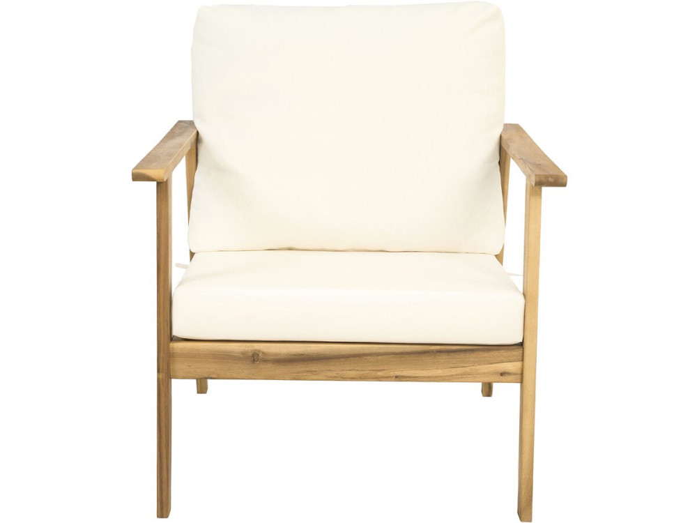 Gartenmöbel aus Akazienholz mit Kissen "Chilwell" - 5 Sitzplätze - Beige