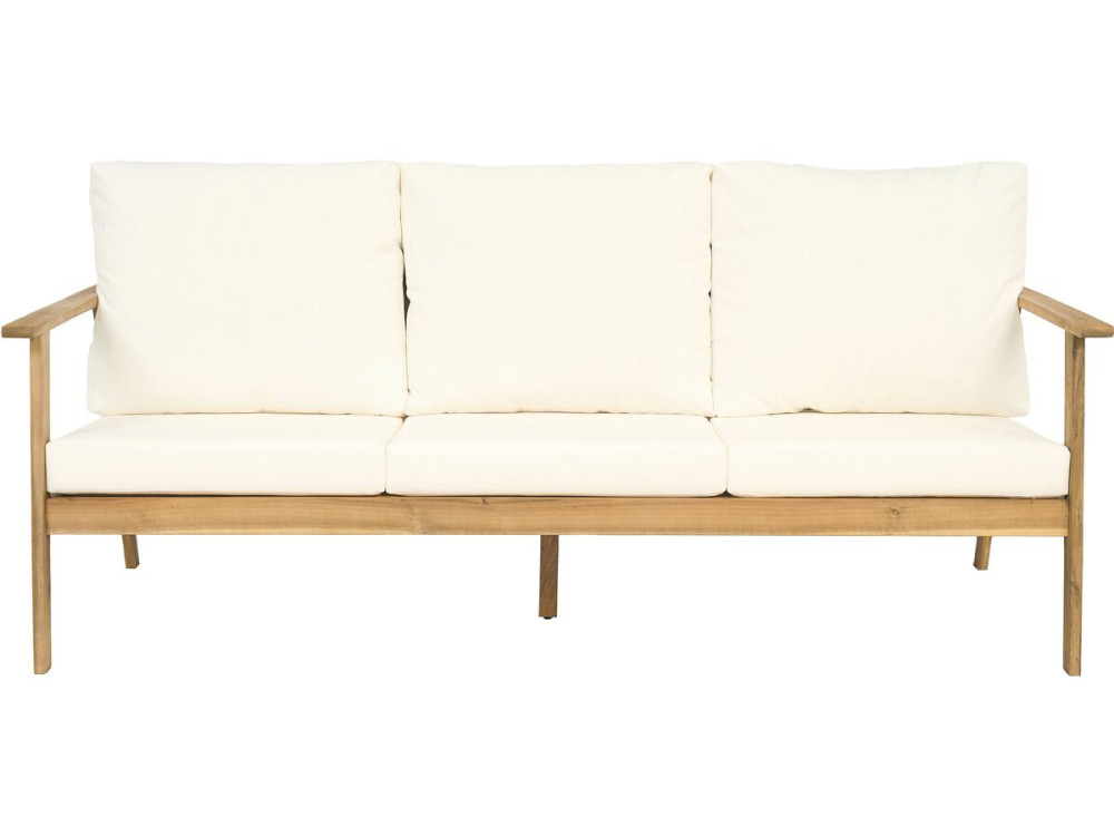 Gartenmöbel aus Akazienholz mit Kissen "Chilwell" - 5 Sitzplätze - Beige