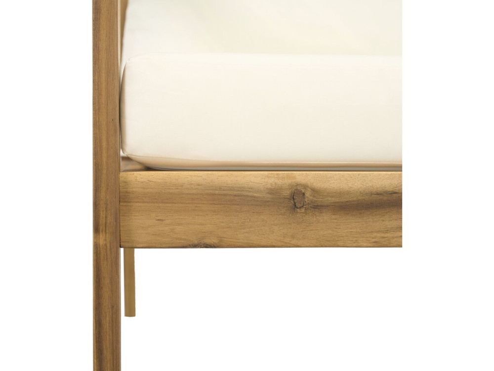 Gartenmöbel aus Akazienholz mit Kissen "Chilwell" - 5 Sitzplätze - Beige