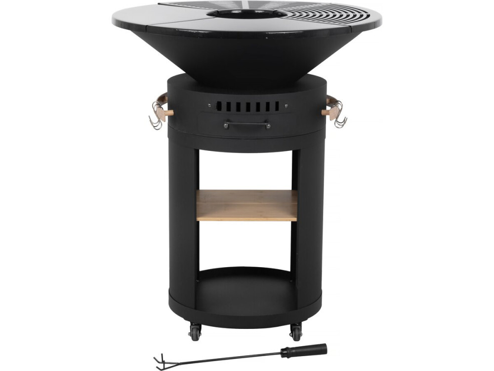 Barbecue plancha brasero für Holzkohle und Holz "Cesar premium" - Ø 81 cm - Schwarz