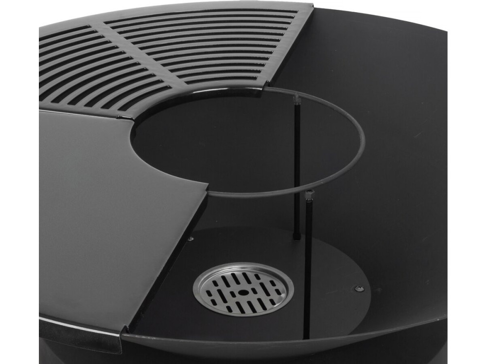 Barbecue plancha brasero für Holzkohle und Holz "Cesar premium" - Ø 81 cm - Schwarz