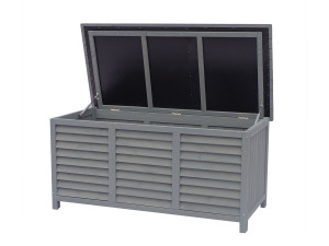 Gartenbox aus Holz "Macao" - 130 x 64 x 60 cm - Anthrazit 2